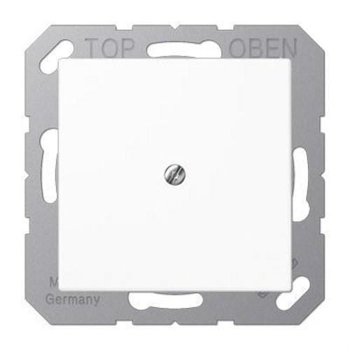 JUNG - Placa central con salida cable A500 blanco alpino