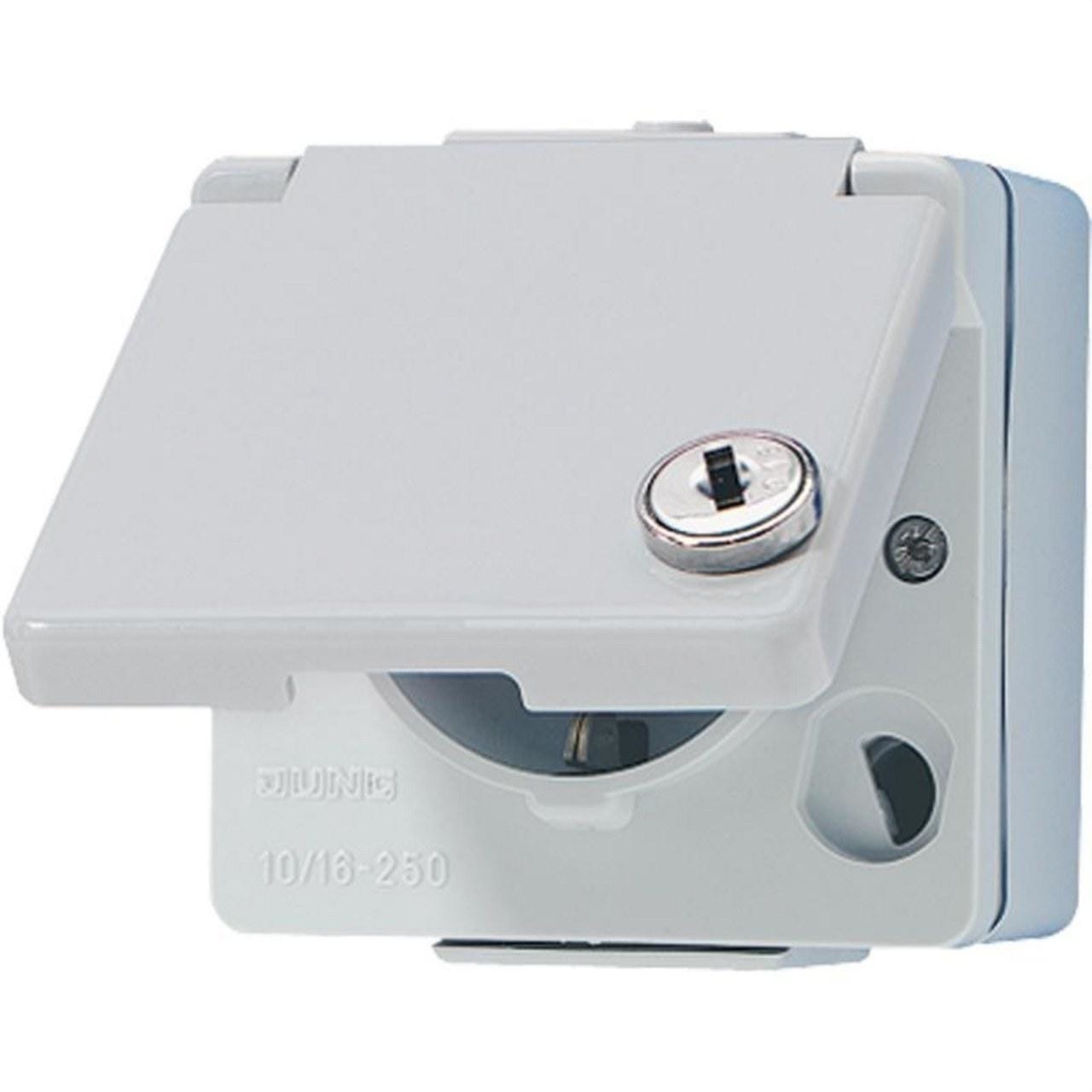 JUNG - Base Schuko® toma conexión automático seguridad WG600