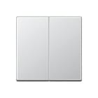 JUNG - Tecla doble interruptor pulsador A500 aluminio