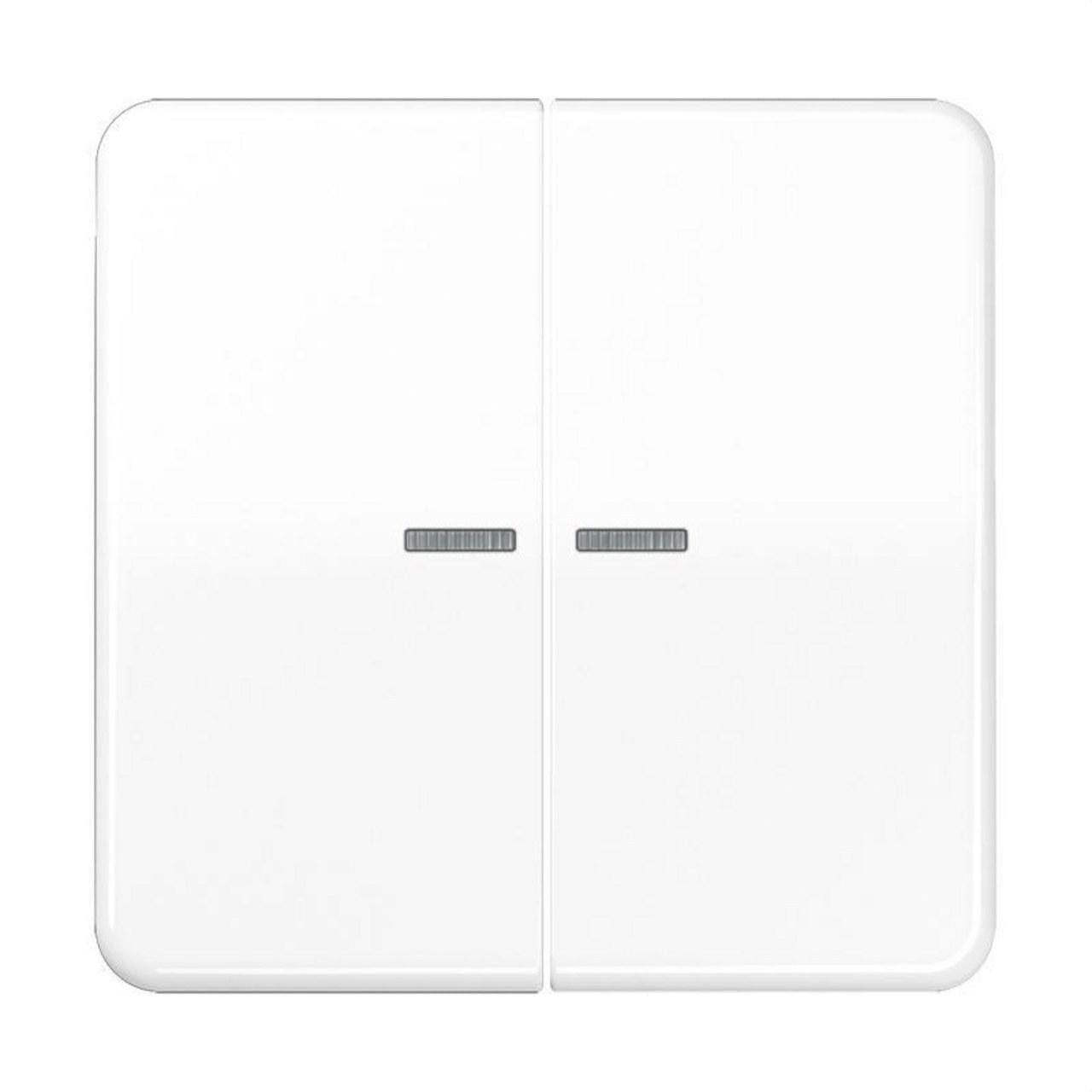 JUNG - Tecla doble con visor para interruptor 505KOU blanco alpino