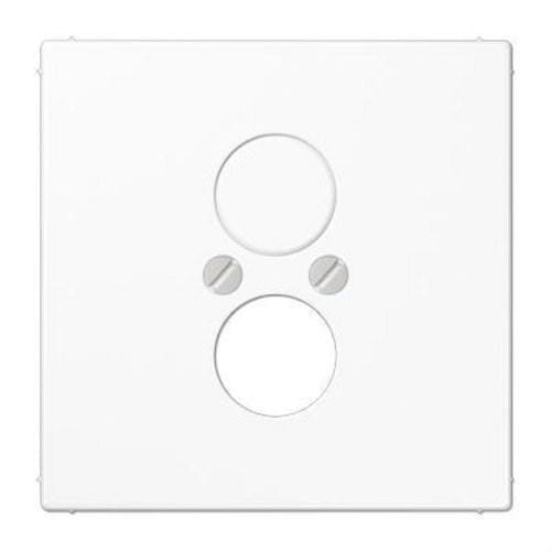 JUNG - Placa para 2 tomas altavoz blanco alpino