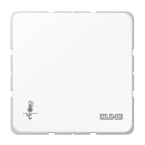 JUNG - Termostato continuo CD500/PLUS sin rueda LED blanco alpino