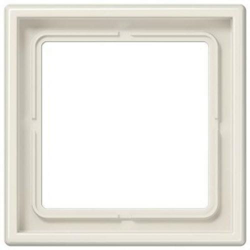 JUNG - Marco simple 81x81mm LS 990 duroplástico brillante blanco marfil para montaje horizontal o vertical