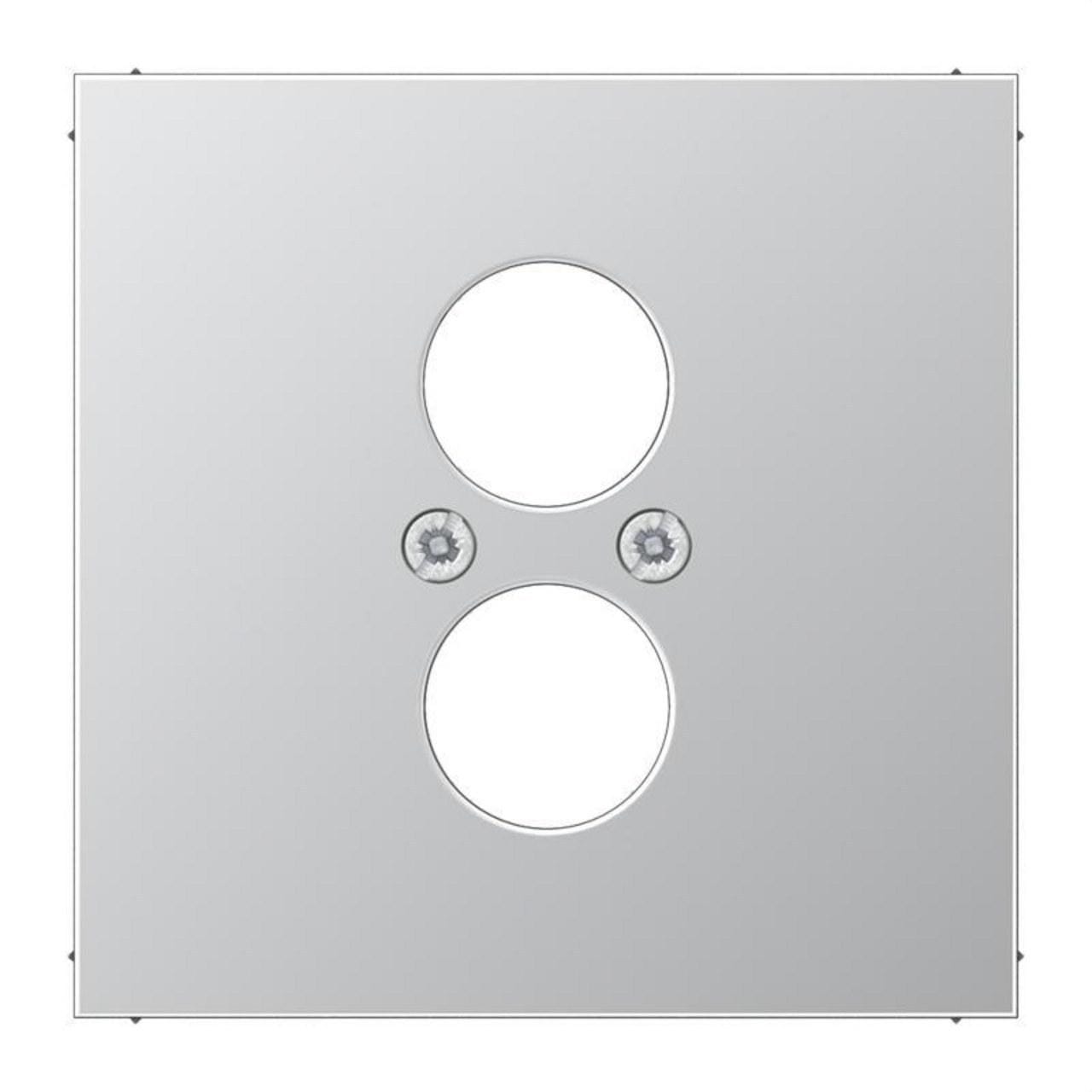 JUNG - PLACA PARA 2 TOMAS ALTAVOZ ALUMINIO