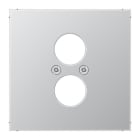 JUNG - PLACA PARA 2 TOMAS ALTAVOZ ALUMINIO