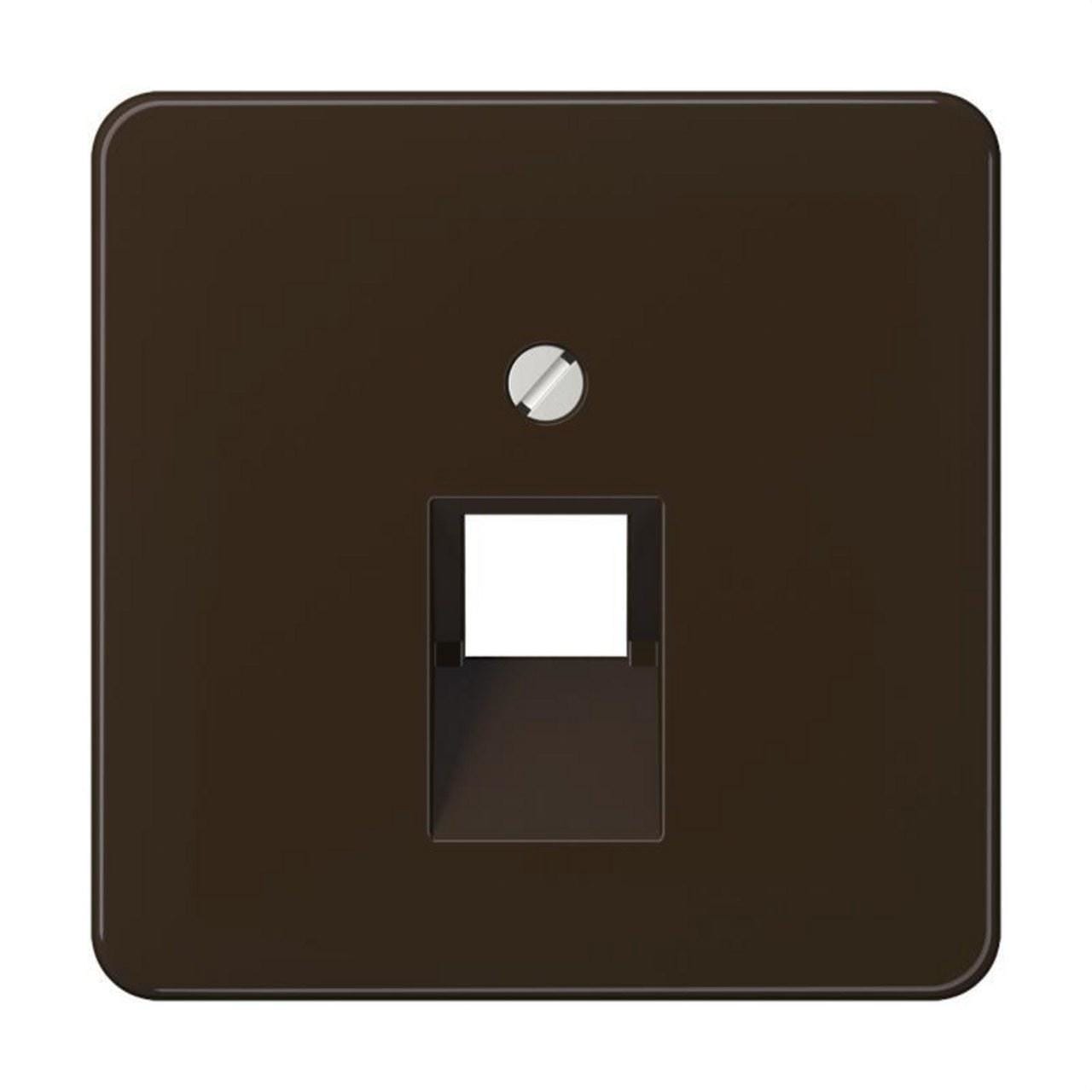 JUNG - Placa central para toma teléfono UAE 1x8P marrón