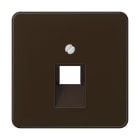 JUNG - Placa central para toma teléfono UAE 1x8P marrón