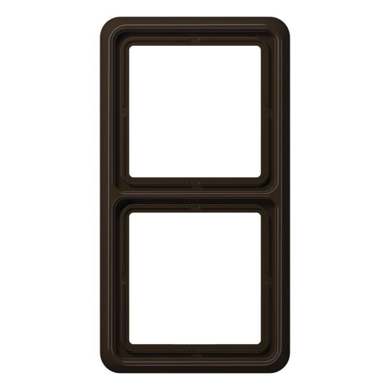 JUNG - Marco para montaje horizontal vertical marrón 2 elemento WU500