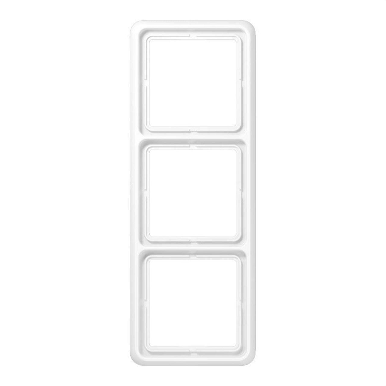 JUNG - Marco montaje horizontal vertical blanco alpino 3 elementos WU500
