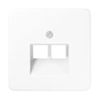 JUNG - Placa central para toma teléfono UAE 2x8P blanco alpino