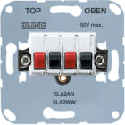 JUNG - Toma altavoz stereo 25V AC 60V DC blanco alpino