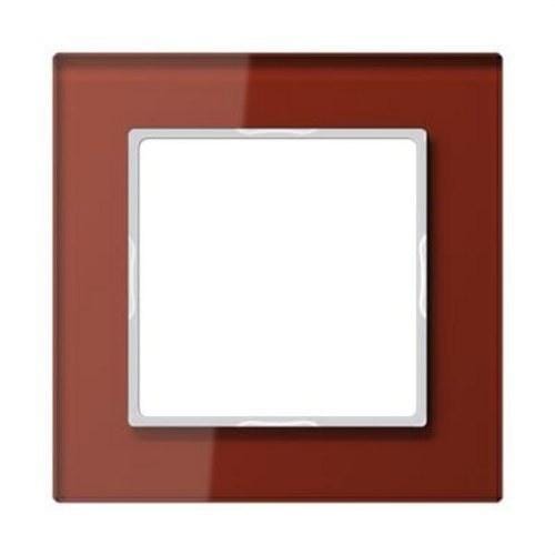 JUNG - Marco embellecedor rojo burdeos simple 84x84mm