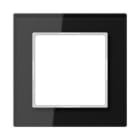JUNG - Marco embellecedor negro brillante simple 84x84mm