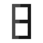 JUNG - Marco embellecedor negro brillante doble 84x155mm