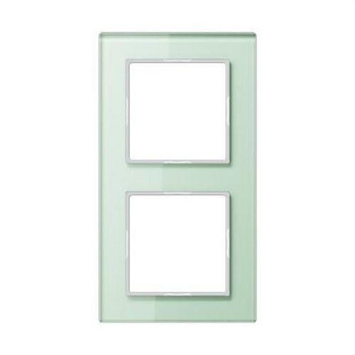JUNG - Marco embellecedor blanco mate doble 84x155mm