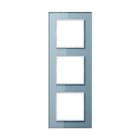 JUNG - Marco embellecedor azul metal triple 84x226mm
