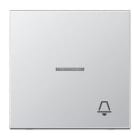 JUNG - Tecla con visor símbolo timbre aluminio