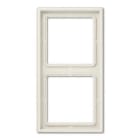 JUNG - Marco doble 81x152mm LS 990 duroplástico brillante blanco marfil para montaje horizontal o vertical