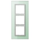 JUNG - Marco embellecedor triple 115x257mm cristal