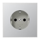 JUNG - Base enchufe protección niños aluminio