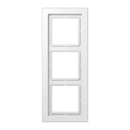 JUNG - Marco triple para montaje horizontal vertical blanco alpino