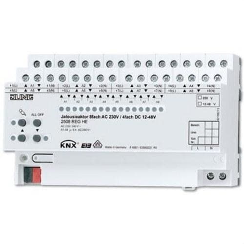 JUNG - Actuador persiana KNX 8 canales DIN 8 módulos