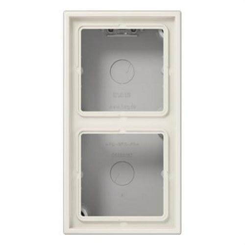 JUNG - Caja superfície doble 152x81x47mm blanco marfil