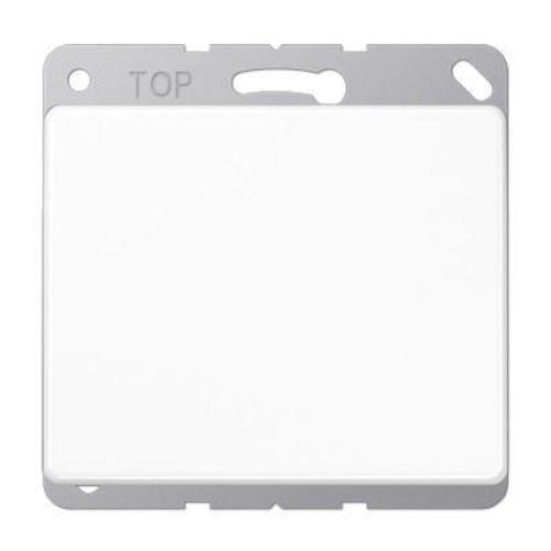 JUNG - Placa ciega anillo metálico blanco alpino