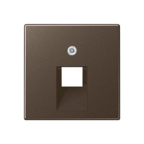 JUNG - Placa central para toma telefónica UAE 1x8P mokka