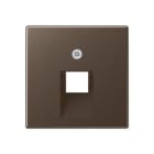 JUNG - Placa central para toma telefónica UAE 1x8P mokka