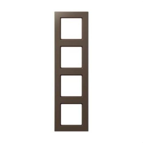 JUNG - Marco embellecedor montaje vertical horizontal 4 elementos mokka