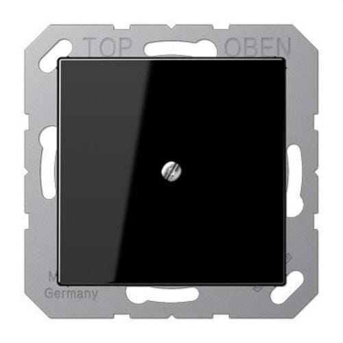 JUNG - Placa central con salida cable A500 negro
