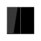 JUNG - Tecla doble interruptor pulsador A500 negro