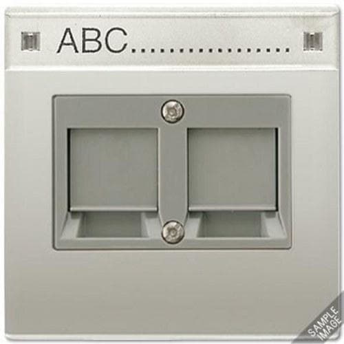 JUNG - Placa central para 2 tomas LS990 aluminio
