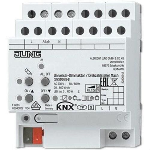 JUNG - Actuador dimmer regulador velocidad KNX 1 canal