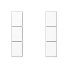 JUNG - Juego teclas F50 KNX 3 fases Serie AS/A blanco alpino