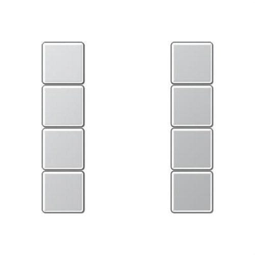 JUNG - Juego teclas F50 KNX 4 fases Serie AS/A aluminio