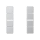 JUNG - Juego teclas F50 KNX 4 fases Serie AS/A aluminio