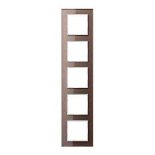 JUNG - Marco embellecedor montaje vertical horizontal 5 elementos mokka