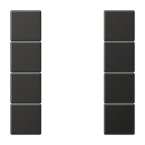 JUNG - Juego teclas F50 KNX 4 fases Serie LS aluminio lacado
