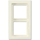 JUNG - Marco doble para montaje horizontal vertical blanco marfil