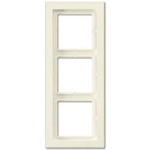 JUNG - Marco triple para montaje horizontal vertical blanco marfil