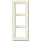 JUNG - Marco triple para montaje horizontal vertical blanco marfil