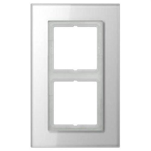 JUNG - Marco embellecedor doble LS PLUS blanco alpino