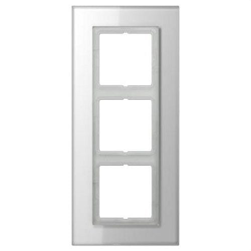 JUNG - Marco embellecedor triple LS PLUS blanco alpino