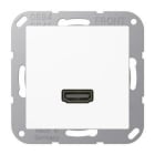 JUNG - Placa HDMI blanco alpino para Serie AS500