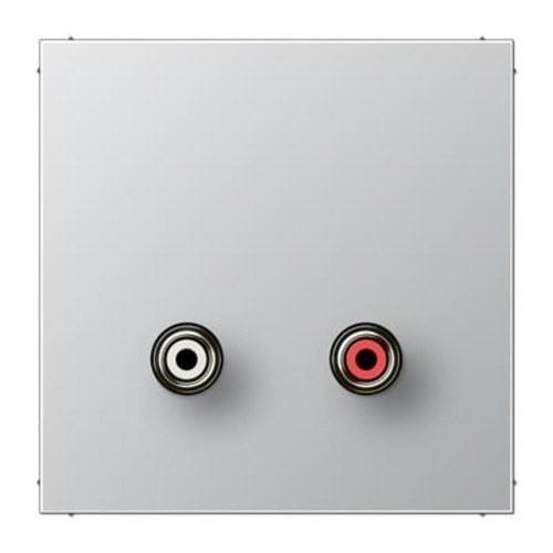 JUNG - Placa Cinch Audio (RCA) aluminio para Serie LS