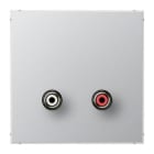 JUNG - Placa Cinch Audio (RCA) aluminio para Serie LS