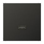 JUNG - Placa HDMI aluminio lacado para Serie LS