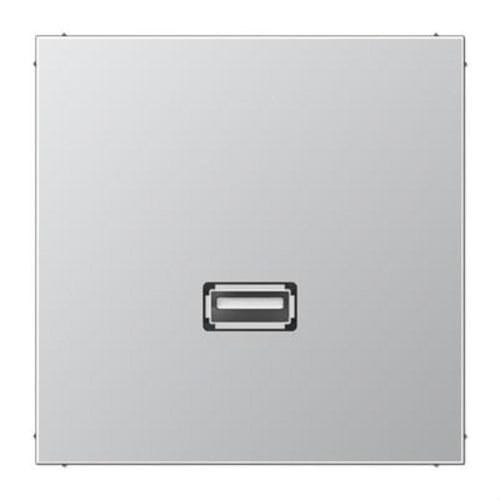 JUNG - Placa USB aluminio para Serie LS